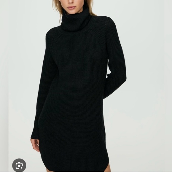 Size XXS black 100% merino wool Bianca sweater dress from Aritzia (Wilfred) - Picture 2 of 6